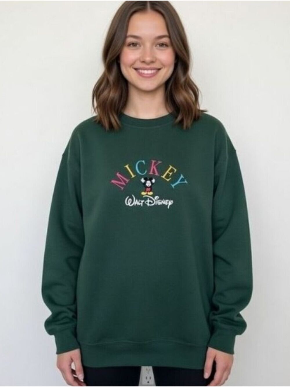 Disney World Mickey Inc Dark Green Mickey Sweatshirt